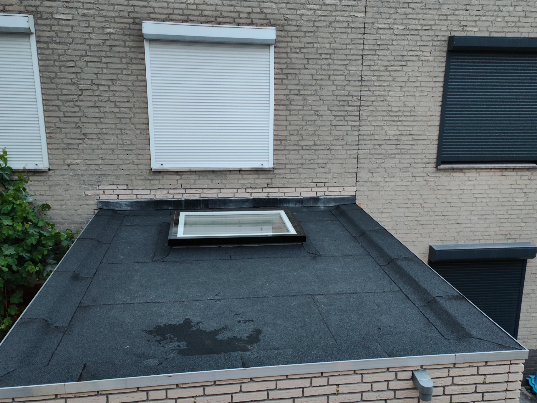 Bitumen dakbedekking platte uitbouw